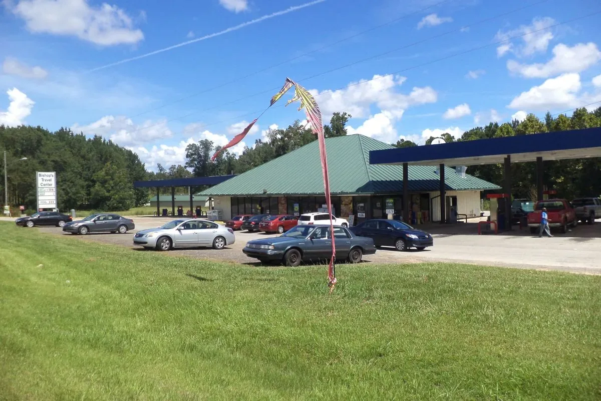 Bishop, GA: a rural Oconee County community south of Watkinsville, with agricultural land bordering newer residential development