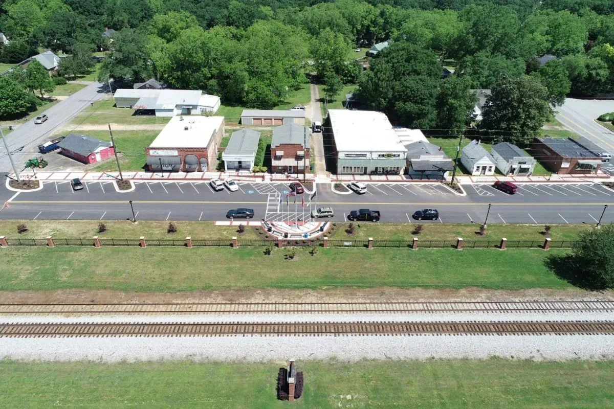 Bogart, GA: the town straddles the Clarke/Oconee county line, with commercial frontage along US-78